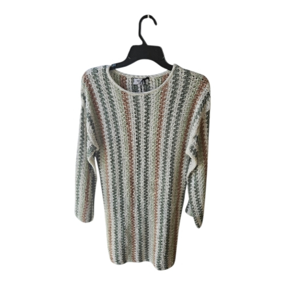 Love Knits NYC Crochet Knit Mini Dress Size Small Bohomian